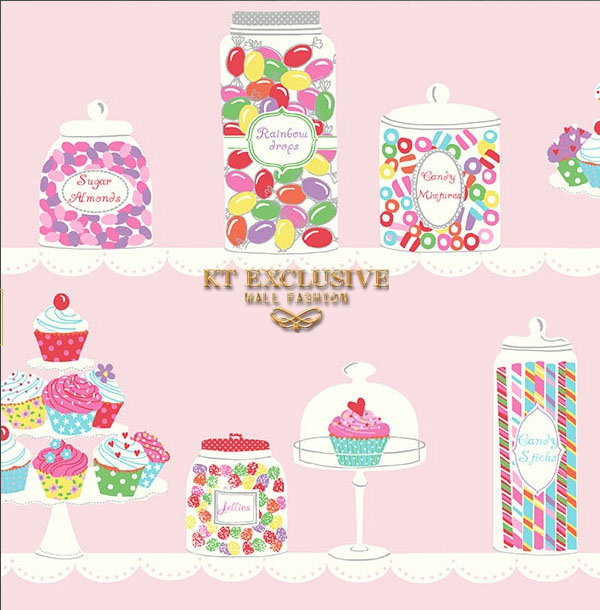 Tapetai Dekorama KT-exclusive Jelly beans jb80001