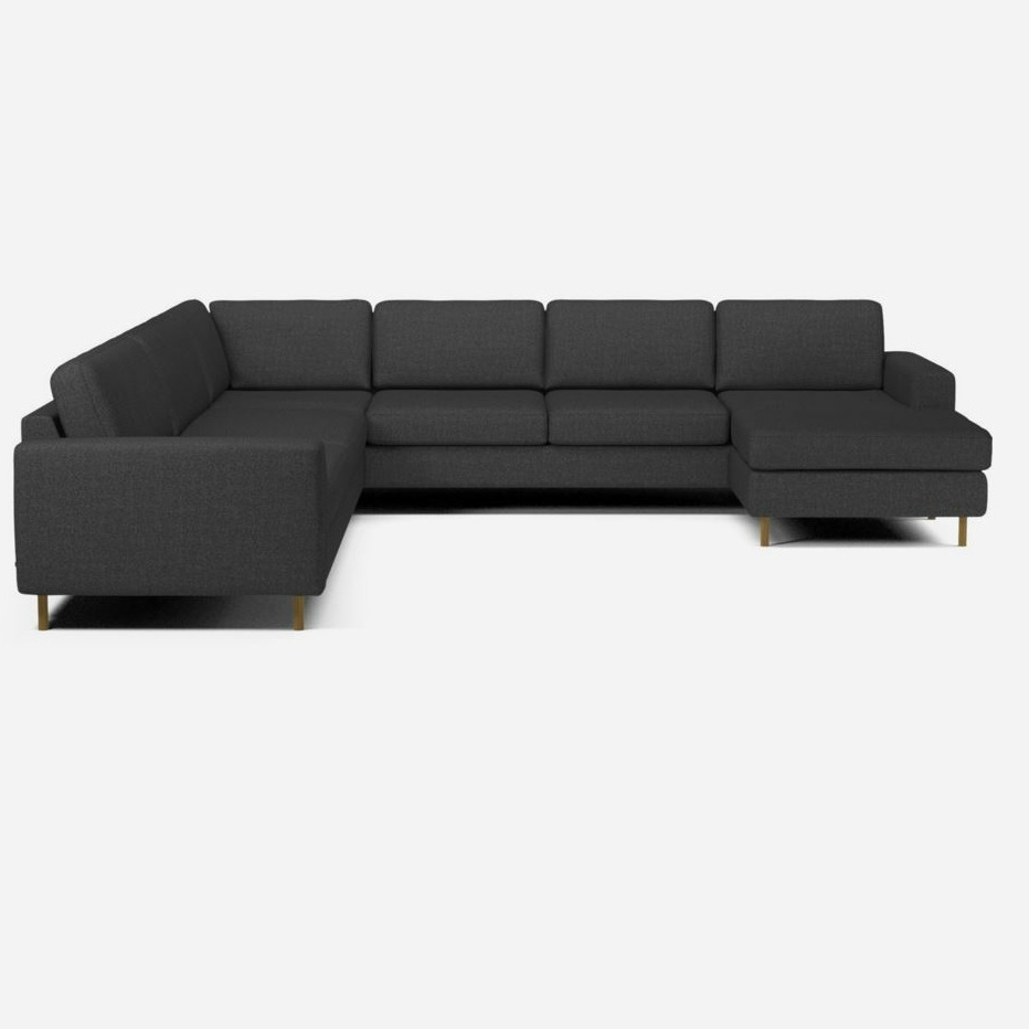 Scandinavia 6 seater Cornersofa (2 corner 3) with Chaise longue left 1