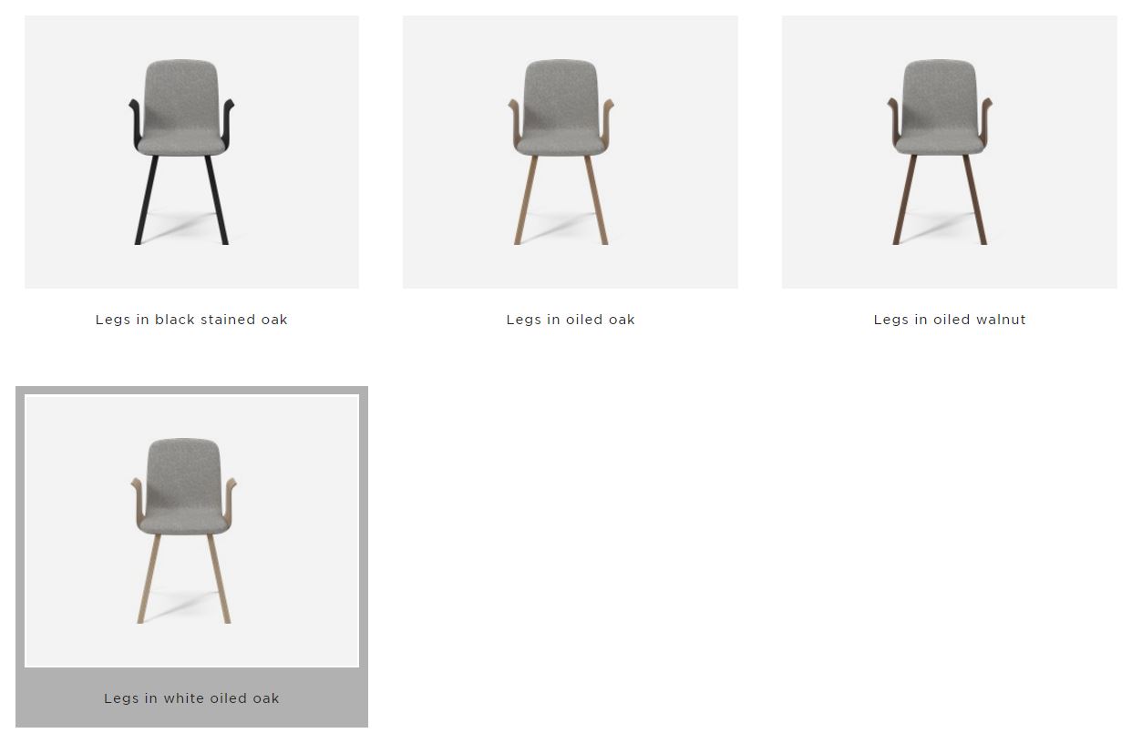 kėdė Palm dining chair with armrest and upholstered seat kojelės