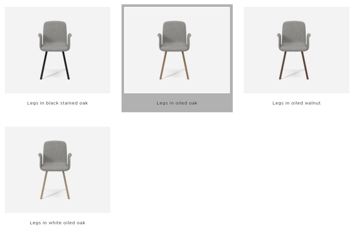 kėdė Palm upholstered dining chair kojelės
