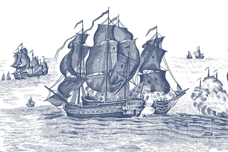Tapetai Rebelwalls, High Seas, Henderson Blue