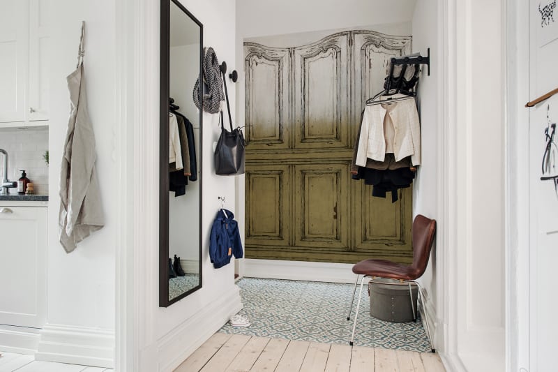 Tapetai rebelwalls, palette, Parisian Panels, Dip Dye Yellow, R15603 interjere