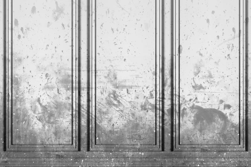 Tapetai rebelwalls, palette, Patinated Panels, Smoke, R15383