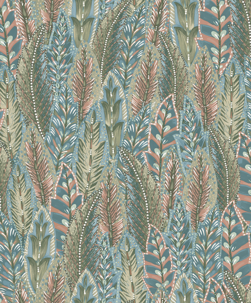 TAPETAI, AMAZONIA, AMHERST, CORAL BLUE, 91302