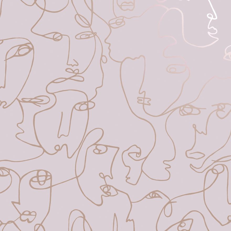 TAPETAI, AMAZONIA, LINEAR VISAGE, PINK, 91274